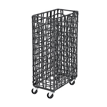 【BRID】FOLDING ROUGH KNIT LAUNDRY BASKET with CASTER 40L/SLIM 折り畳み式ラフニット ランドリーバスケット キャスター付40L