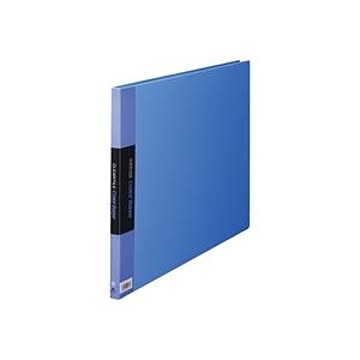 （まとめ）キングジム クリヤーファイル 20P 150C A3E 青【×10セット】