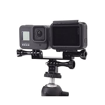 エツミ GoPro対応アルミダブルブラケット ブラック VE-2245
