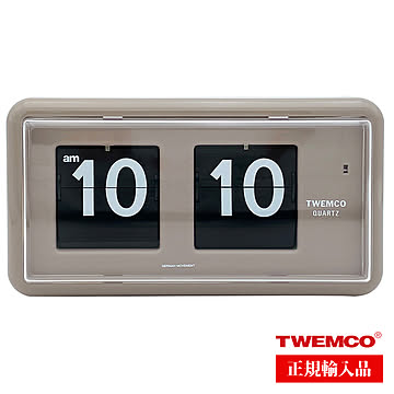 TWEMCO 置き掛け兼用時計 QT-30-GREY グレー トゥエンコ パタパタ時計 (フリップ クロック) クオーツ 正規輸入品
