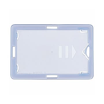 （まとめ） ライオン事務器 名札用ホルダータテヨコ兼用型 ソフトタイプ（IDカード用） ブルー N209H-5P 1パック（5枚） 【×5セット】