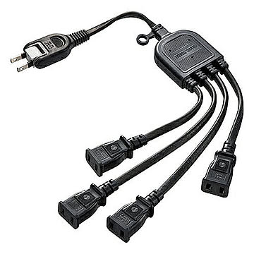 サンワサプライ　ACアダプタ専用電源延長コード　TAP-EX4BKN 管理No. 4969887833490