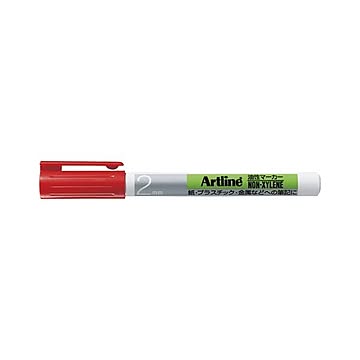 （まとめ） シヤチハタ アートライン丸2 1.0mm （ノンキシ） 赤 【×30セット】