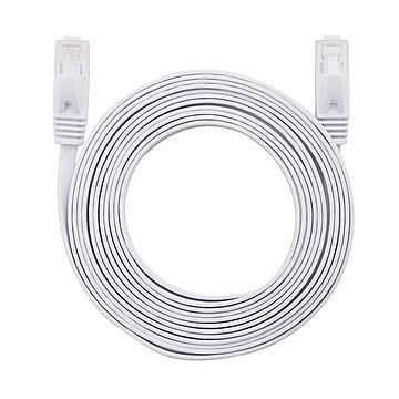 （まとめ） LANケーブル フラット CAT6 3m 白 AS-CAPC013 【×10セット】