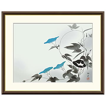 額絵 朝顔 速水御舟 52x42cm 三幸