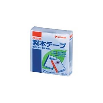 （まとめ） ニチバン 製本テープ〈再生紙〉 25mm幅 BK-2519 紺 1巻入 【×10セット】