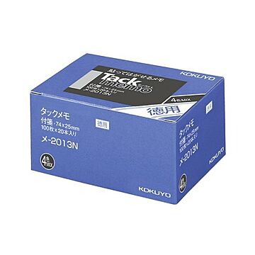 コクヨ タックメモ（お徳用・付箋タイプ）レギュラーサイズ 74×25mm 4色ミックス メ-2013N 1セット（480冊：20冊×24パック）