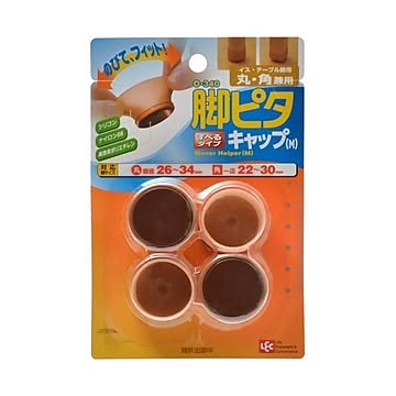 （まとめ）脚ピタキャップ M イス・テーブル脚用 丸・角兼用（椅子足カバー テーブル 脚 キャップ）O-340 ×3セット
