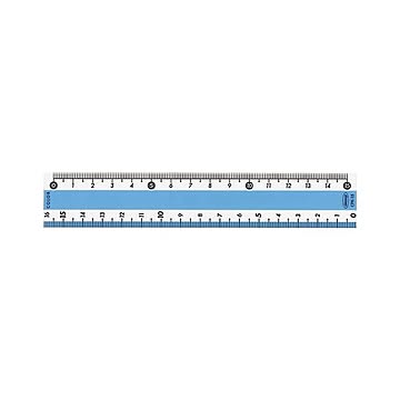 （まとめ） カラー直線定規 CPK-15-B ブルー 1本入 【×20セット】