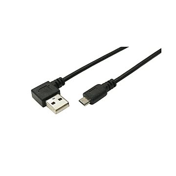 (まとめ)変換名人 USB A(左L)→micro100cmケーブル USBALL-MC/CA100×10セット