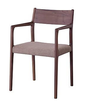東谷 アームチェア JPC-122WAL 幅50.5x奥行48x高さ78cm