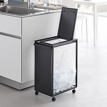 山崎実業 スリム蓋付き目隠しダストワゴン タワー 45L tower 