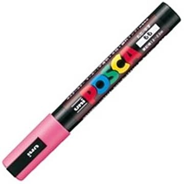 (業務用20セット)三菱鉛筆 ポスカ/ＰＯＰ用マーカー 中字/桃 水性インク PC-5M.13