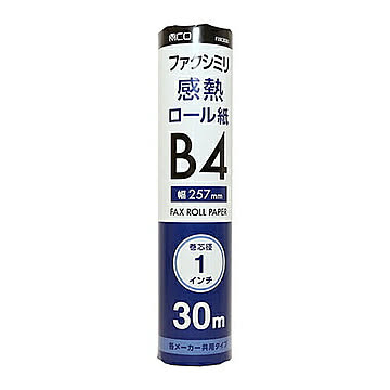 ミヨシ 各メーカー共用タイプ FAX用感熱ロール紙 30m巻 1インチ芯 1本入り FXK30B1-1 管理No. 4951241145073