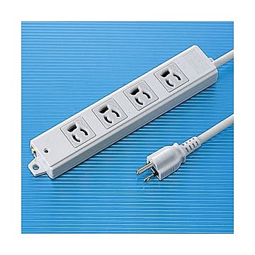 (まとめ)サンワサプライ 工事物件タップ(4個口・3m) TAP-KE4-3×2セット