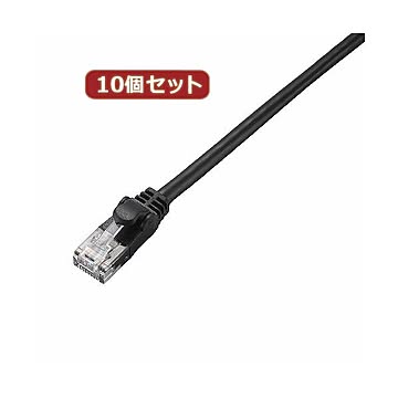 10個セット エレコム Cat6準拠LANケーブル LD-GPN／BK5X10