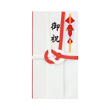 （まとめ） モーノクラフト ワンタッチ金封 赤白7本東京折 短冊付 SMC-601 1枚 【×50セット】