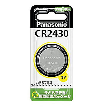 パナソニック Panasonic リチウムコイン電池×1個 3V CR2430 CR-2430P 管理No. 4549077927781