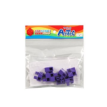 （まとめ）Artecブロック ハーフB 8P 紫【×20セット】