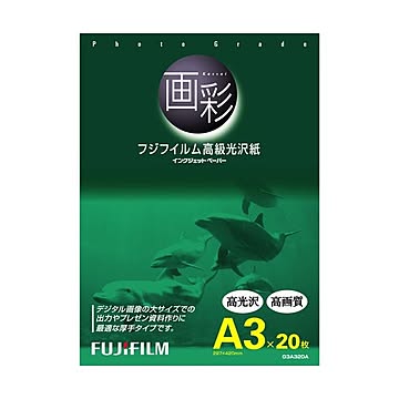 (まとめ) 富士フィルム FUJI 画彩 高級光沢紙 A3 G3A320A 1冊(20枚) 【×10セット】