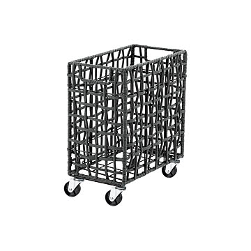 【BRID】FOLDING ROUGH KNIT LAUNDRY BASKET with CASTER 28L/SLIM　折り畳み式ラフニットランドリーバスケット キャスター付28L