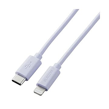 エレコム ライトニングケーブル Type-C-Lightning 1m パープル U2C-APCL10PU