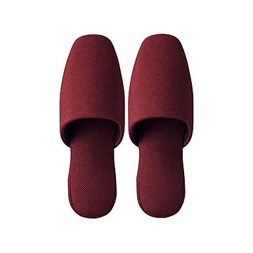 (まとめ) TANOSEE 吊り込みスリッパ アラバマ ワイン 1足 【×10セット】