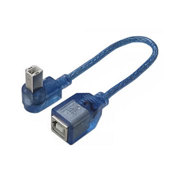 変換名人 USB BtypeL型ケーブル延長20(左L) USBB-CA20LL