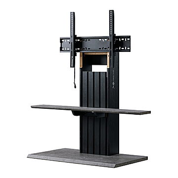 テレビ台 組立式 壁寄せテレビスタンド PLW-1210TV-BK 幅1000x奥行470x高さ1128mm 朝日木材加工