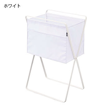 山崎実業 タワー 折り畳み高床式ランドリーバスケット ホワイト