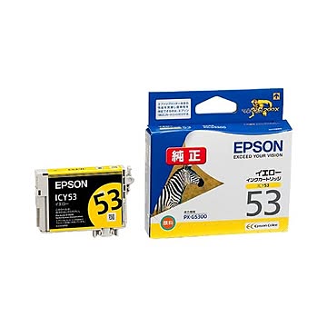 （まとめ） エプソン EPSON インクカートリッジ イエロー ICY53 1個 【×4セット】