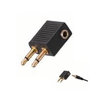 (まとめ)YAZAWA トラベル航空機用変換プラグブラック TVR11BK×10セット