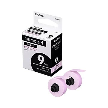 まとめ カシオ メモプリンター メモプリ付箋テープ 9mm幅×5m ピンク XA-9PK 1パック2個 ×30セット