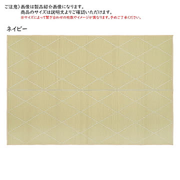 洗える い草風 カーペット 裏貼り モンド 江戸間 15帖 435x528cm 萩原