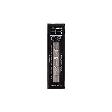 （まとめ） 三菱鉛筆 ハイユニ替芯 Hi-uni0.3mm芯（20本入） HU03300-HB 【×10セット】