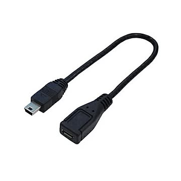 変換名人 USBケーブル20 mini(オス)to micro(メス) USBM5A/MCB20F