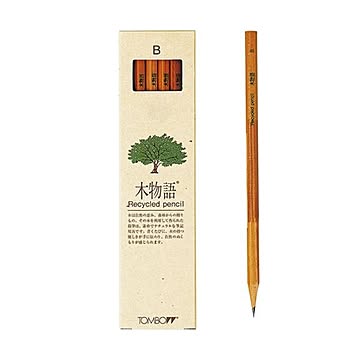 （まとめ） トンボ鉛筆 木物語 鉛筆（リサイクル芯） LA-KEAB 12本入 【×10セット】