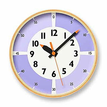 Lemnos レムノス fun pun clock with color ! 2023 YD23-09 知育時計 掛時計 掛け時計 ウォールクロック スイープセコンド スイープムーブメント 音がしない