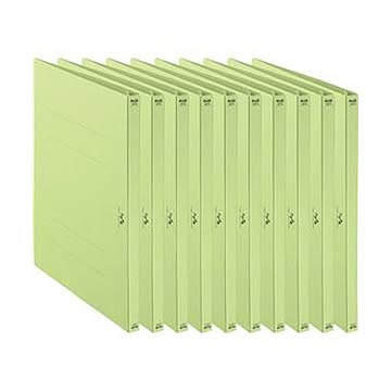 （まとめ）プラス たすけあ 利用者カルテフラットファイル A4タテ グリーン FL-805FF-GR 1パック（10冊）【×20セット】