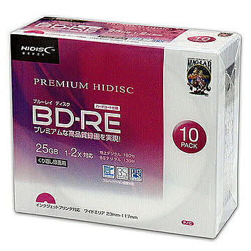 10個セット PREMIUM HIDISC BD-RE 2倍速 HDVBE25NP10SCX10 管理No. 4589453405885