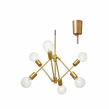 インターフォルム グラディスカ LT-3525 ペンダントライト LED電球付 ゴールド