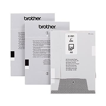 ブラザー MPRINTシリーズ用ペーパーカセット 切取用紙（3分割）A6サイズ C-261 1セット（1000枚：50枚×20カセット）