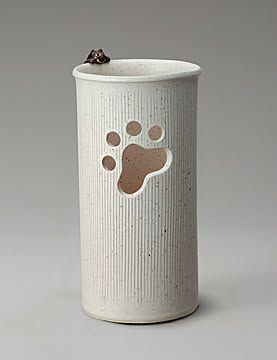 信楽焼 ねこ付き傘立