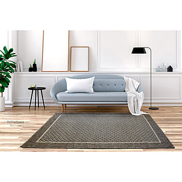 DoTheSpace CURRENT フラットウーブン ラグ 200×250cm ブラウン