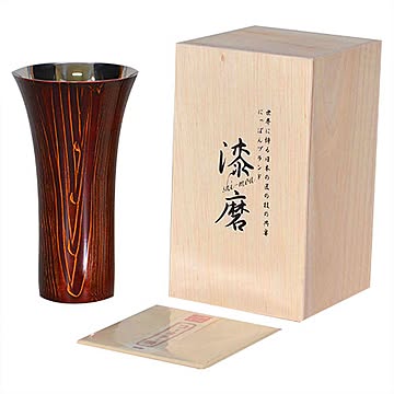 ウチキ 漆磨 漆塗りカップ 和然檀 和然檀+(わもだんぷらす) シングルカップL 赤(紫檀) SCS-L202