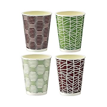 (まとめ) TANOSEE 断熱レリーフカップ 和-Taste 273ml(9オンス) 1パック(50個)  【×10セット】