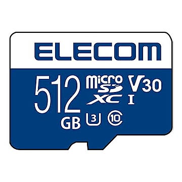 エレコム マイクロSDカード 512GB class10対応 高速データ転送 読み出し80MB/s 書き込み60MB/s データ復旧サービス MF-MS512GU13V3R