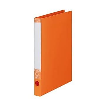 （まとめ）TANOSEE ワンタッチ開閉Oリングファイル A4タテ 2穴 170枚収容 背幅30mm オレンジ 1セット（10冊）【×5セット】