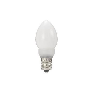 (まとめ)YAZAWA ローソク形LEDランプ電球色E12ホワイト LDC1LG23E12W×10セット
