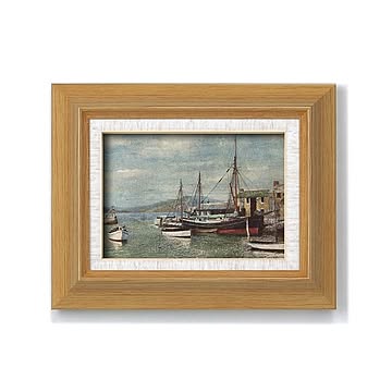 癒しの風景 静かな風景 穏やかな風景 ■オーリッヒ名画額SM(サムサイズ) 「港風景」